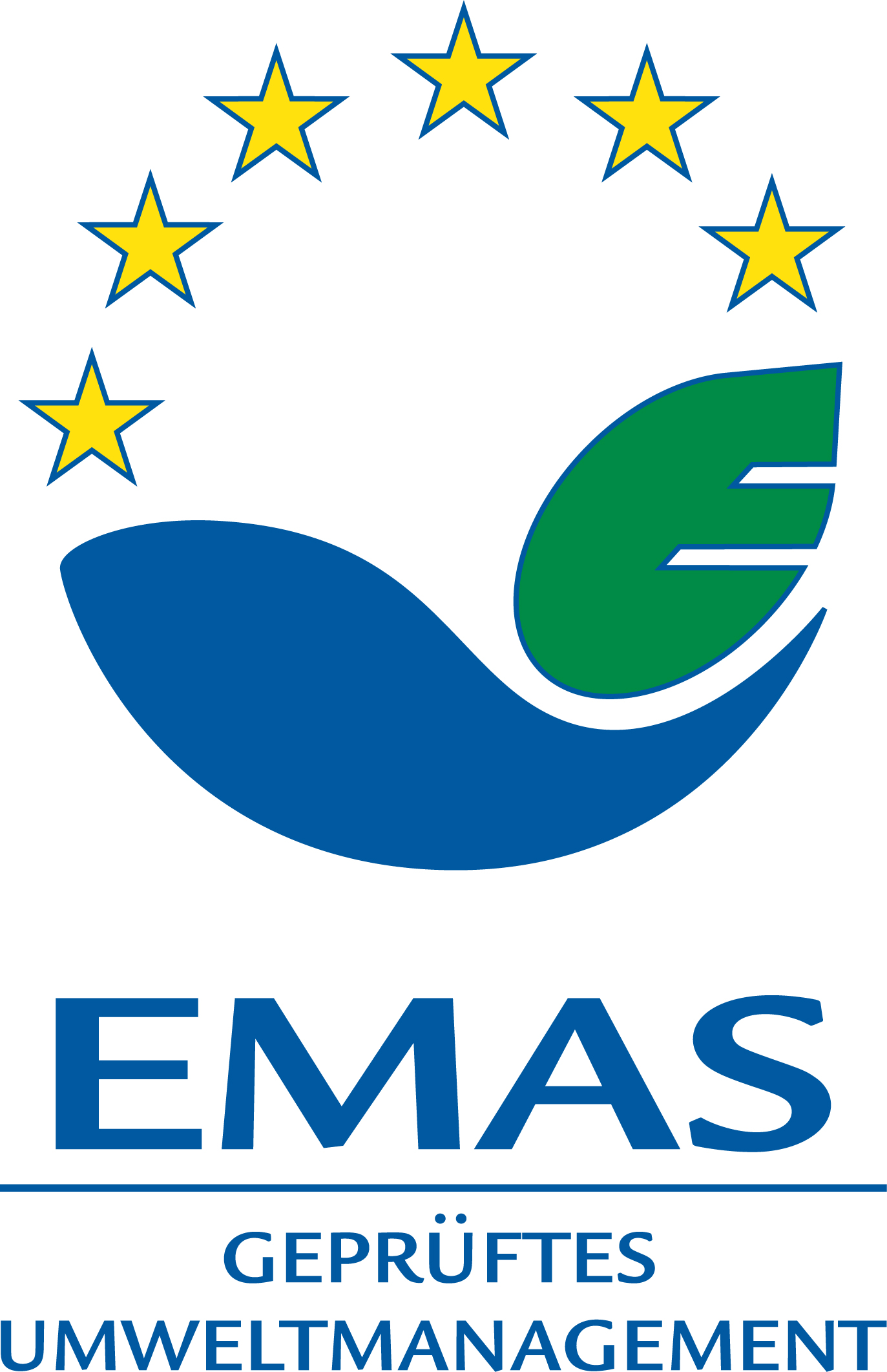 Logo: EMAS mit dem Text 'Geprüftes Umweltmanagement'